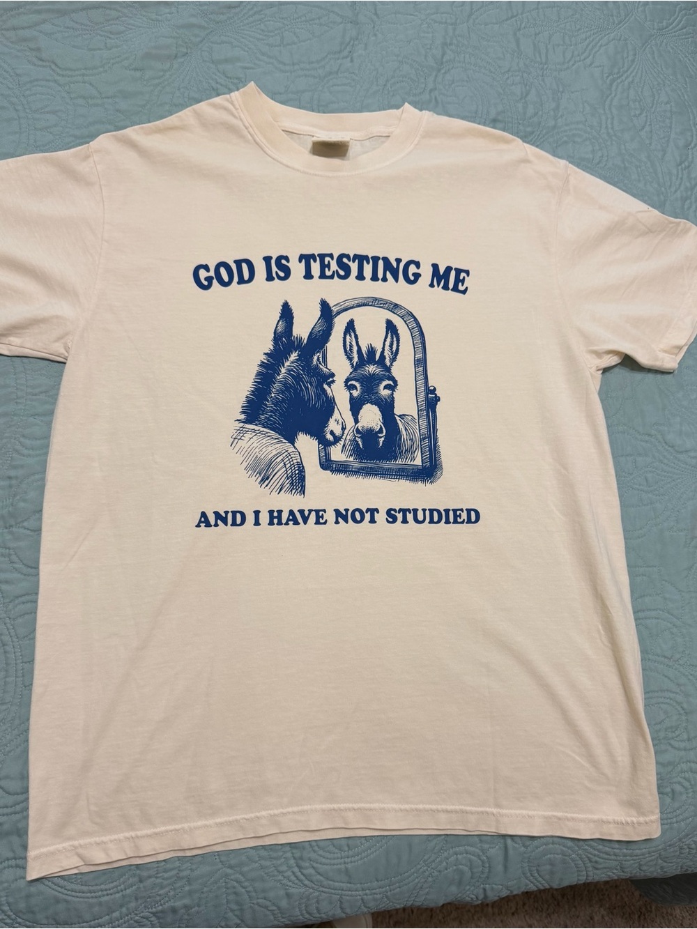 Comfort Colors ‘God Is Testing Me’ - size Large